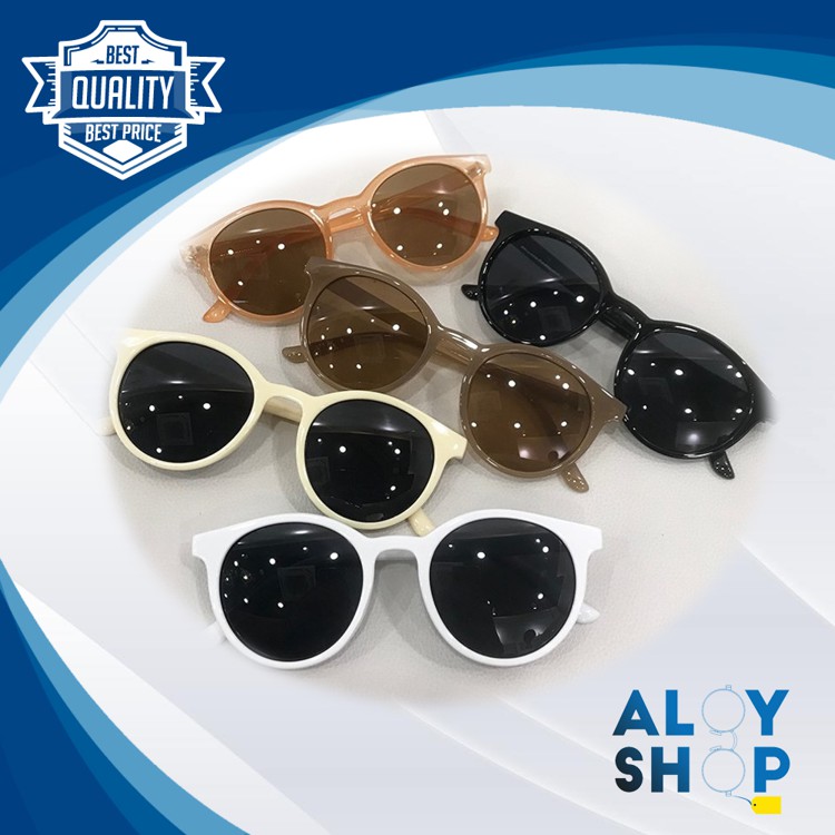 TERLARIS COD Korean INS Hot Fashion Bulat Mata Kucing Kacamata Hitam Wanita/Pria Sunglass