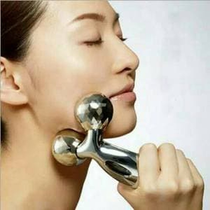 3D SILVER Massager Pengencang Wajah Body Skin Care Pijat Kesehatan ***TOP