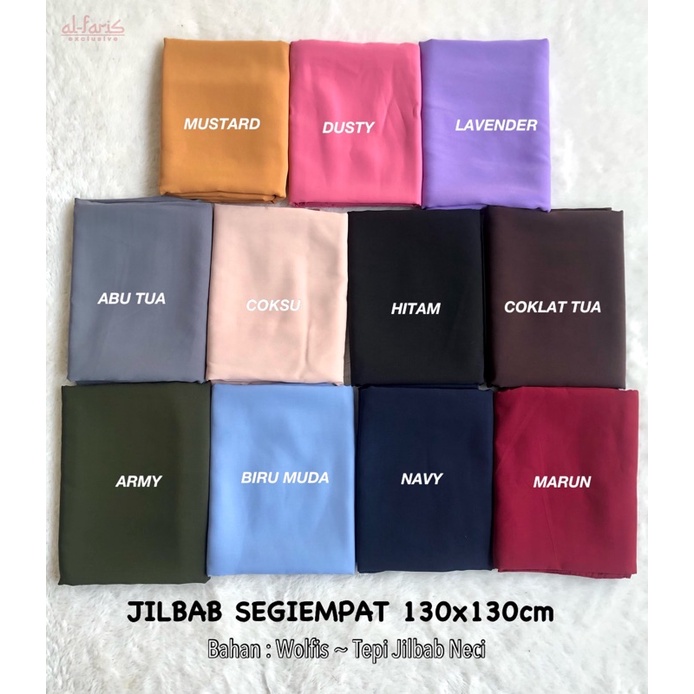 Jilbab Segiempat Wolfis 130x130 | Jilbab Segi Empat Jumbo