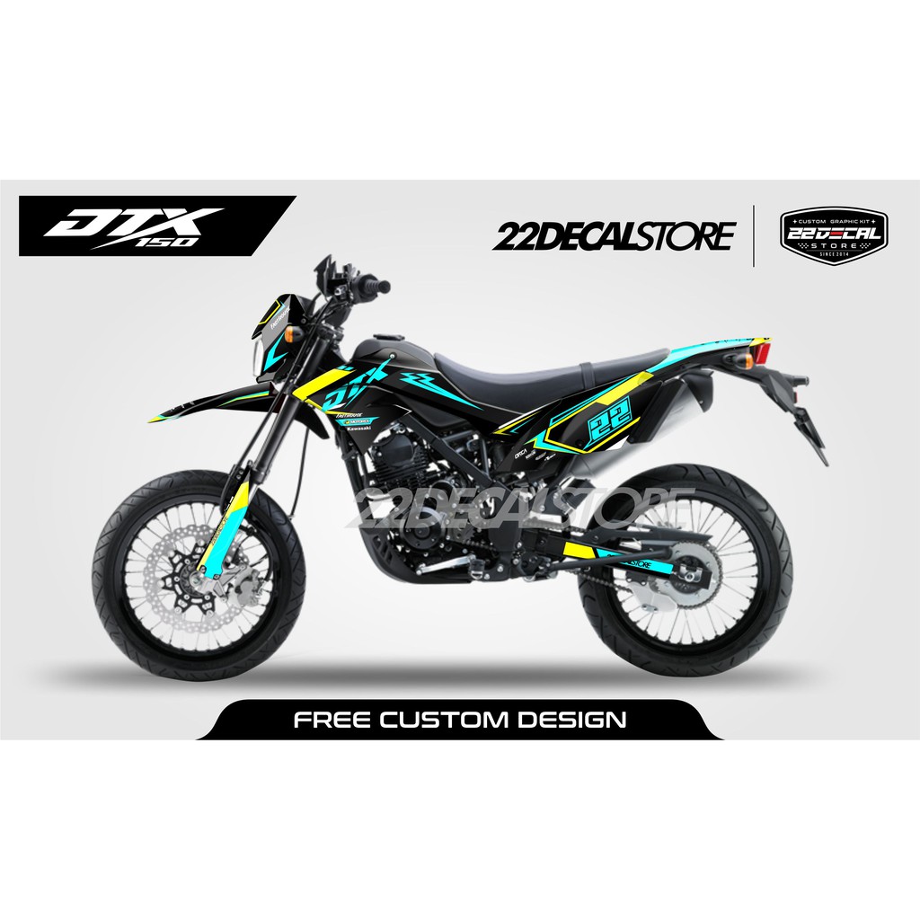 DECAL DTRACKER BIRU KUNING