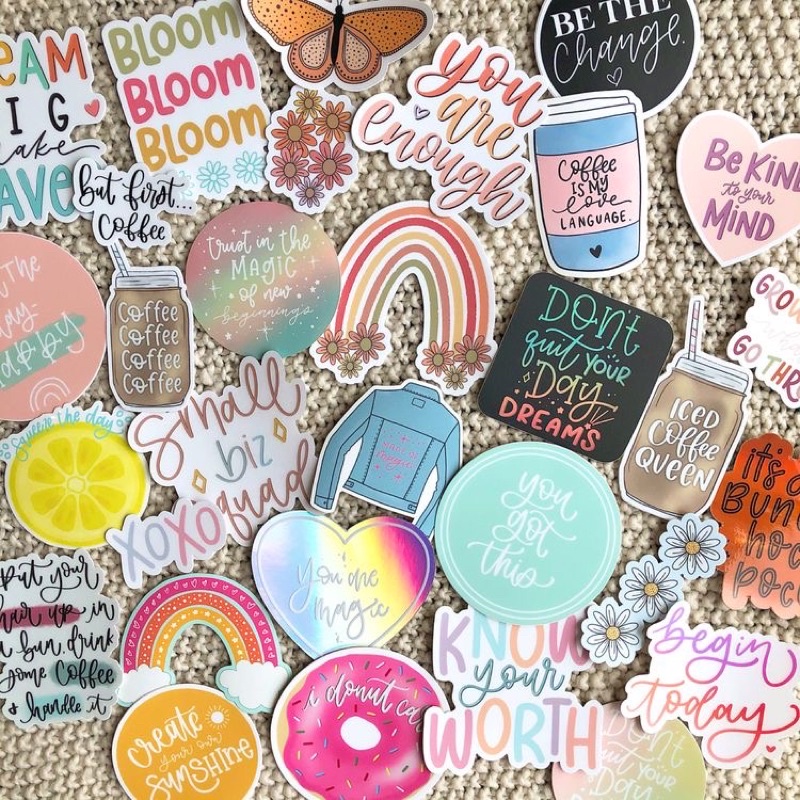 [ ISI 100PCS ] RANDOM STICKER CUTE / STICKER AESTHETIC TINGGAL TEMPEL / STICKER HP LAPTOP