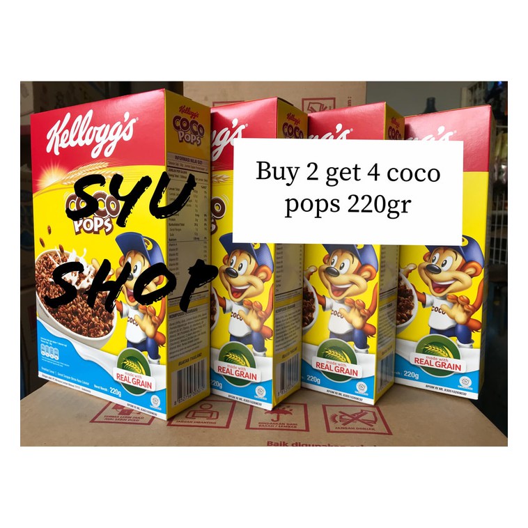 

Kellogs kelloggs coco pops 220 gr buy 2 get 4 coco pops 220 gr