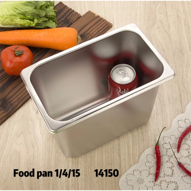 gastronom Food pan 1/4 ke dalam 15cm wadah penyimpan 15100 stainless