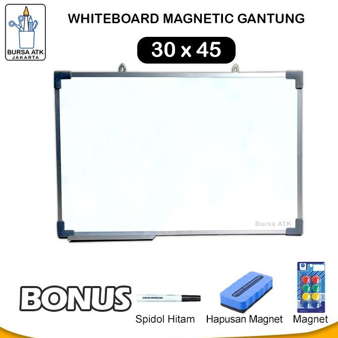 

Office & Stationery | Alat Tulis | Whiteboard Magnetic Gantung 30 X 45 Spidol Htm, Magnet, Hapusan | Best Seller
