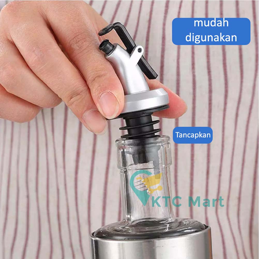 KTCmart - Tutup Botol Minyak Sirup Kecap Penutup Botol Kaca Wine Pourer Bottle Tutup Minyak Botol