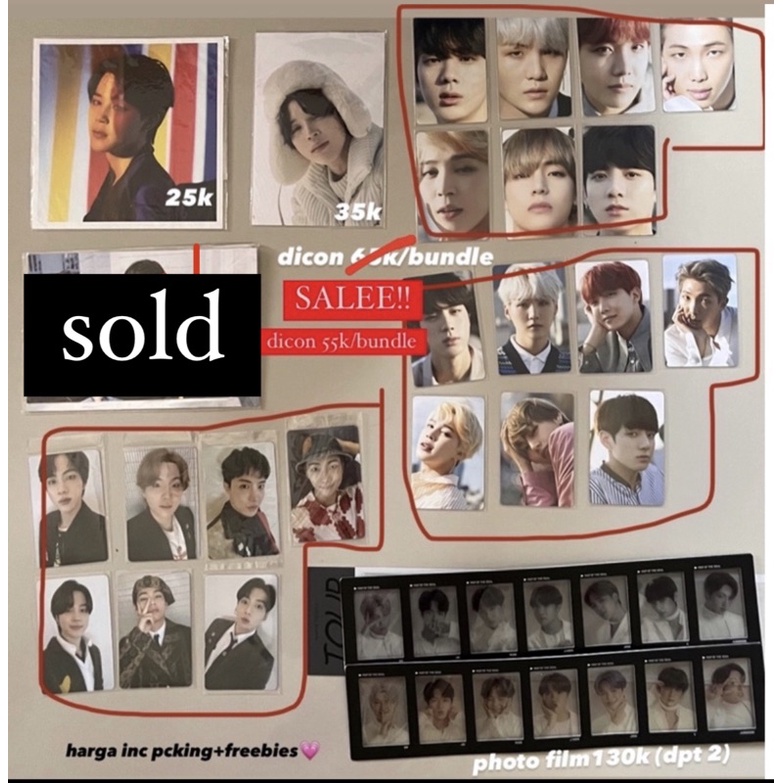 PC BTS SALE (PHOTO, SHARING DICON, POSTCARD ITS JIMIN, FILM PHOTO MOTS)