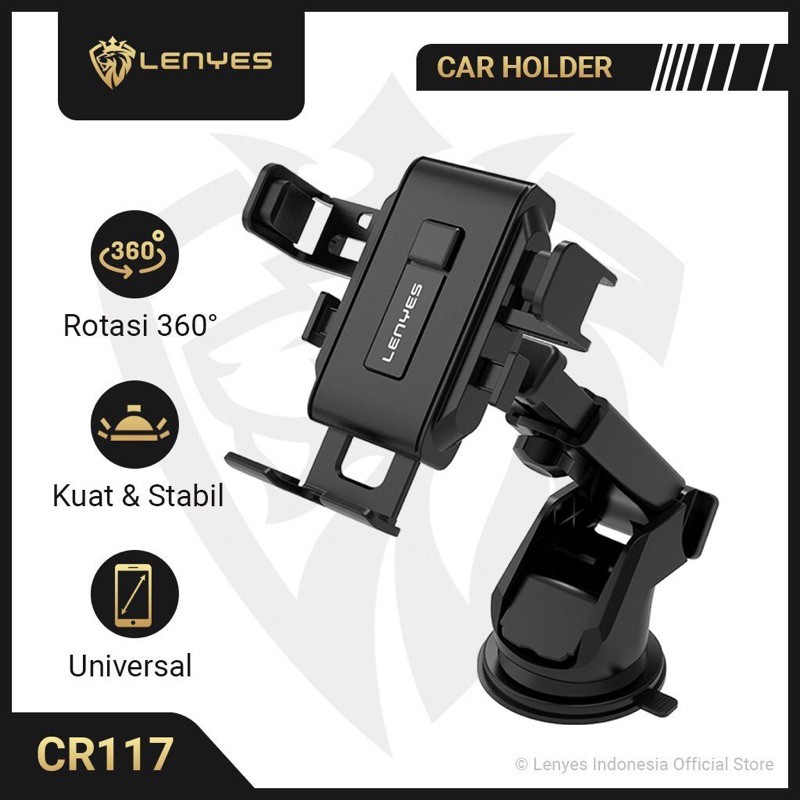 Car Holder Mobil Lenyes CR117 Phone Holder Mobil Dashboard dan Kaca