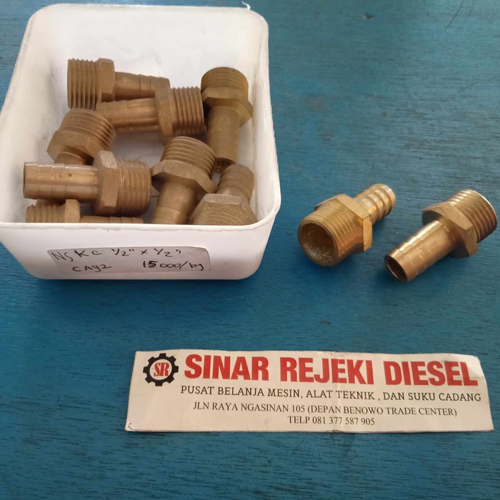 Napel Selang Nepel Selang 1/2 x 1/2 Drat Luar 1/2" Selang 1/2" Sachio
