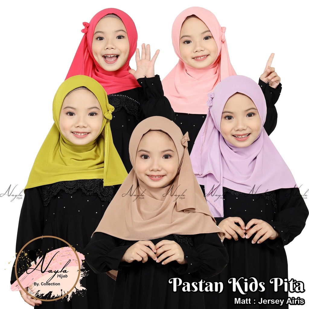 KERUDUNG PASHTAN KIDS PITA JERSEY AIRISH HIJAB INSTAN ANAK JERSEY AIRIS TERBARU NAYLA HIJA'B