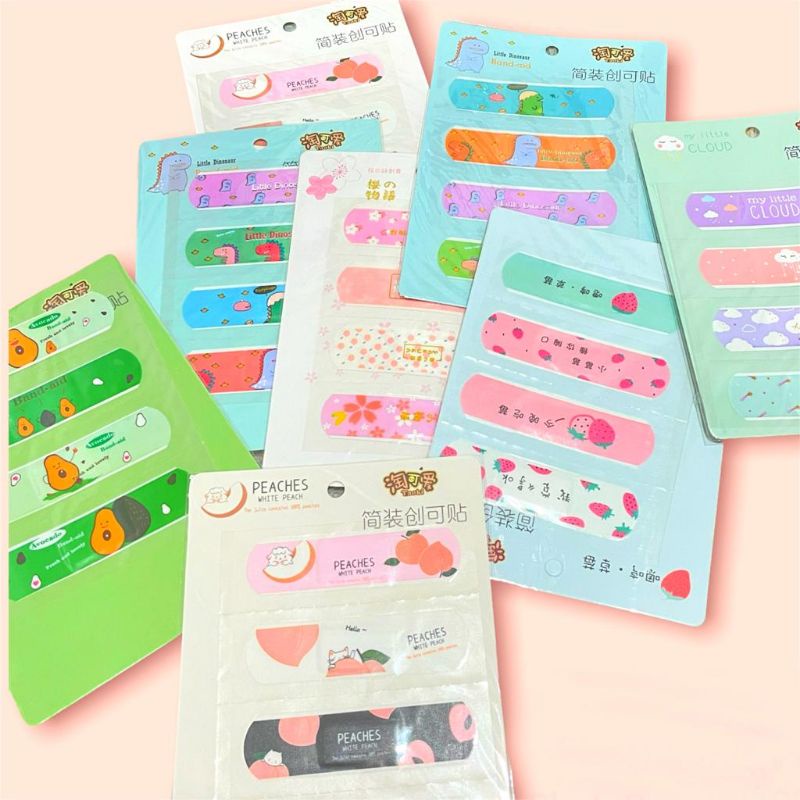 1CARD ! PLESTER LUKA MOTIF KARAKTER LUCU WATERPROOF IMPORT PREMIUM / HANDSAPLAST WATERPROOF 1 CARD