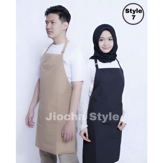 Apron celemek koki babershop cheff koki premium [ free msker ]