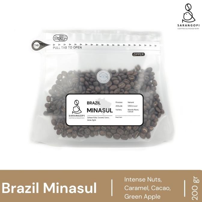 

Arabica Brazil Borbonut - Coffee Beans Sarangopi Biji/Bubuk Kopi 200g