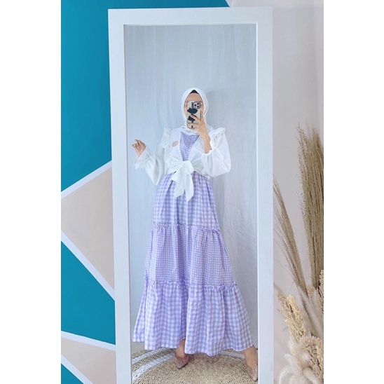 Dress wanita Set Rompi Cubic terbaru kekinian style korea