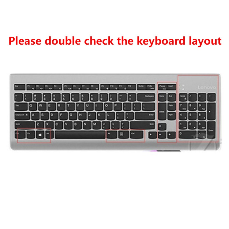 For 23.8 Inch Lenovo AIO 520C KB-536A T4900D  Soft Ultra-thin Silicone Laptop Keyboard Cover Protector