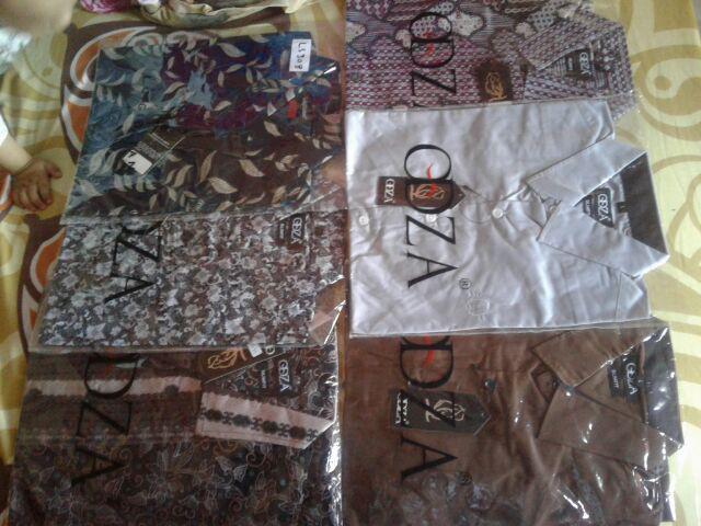 Odza Kemeja Batik Pria Baju Batik Pria Lengan Pendek Slim Fit Baju Batik Modern Campa