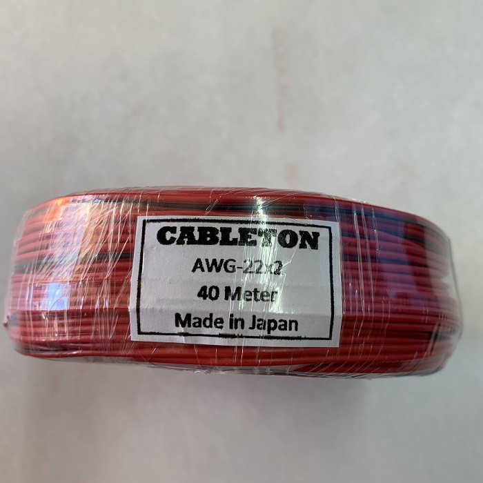 Kabel AWG 22 x 2 CABLETON JAPAN Hitam Merah Per Meter