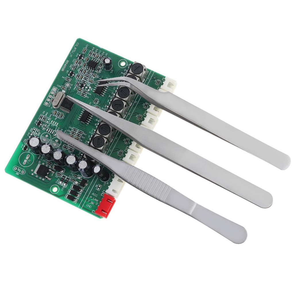 Pinset VETUS Authentic Anti-Static Tweezers Hitam Black Bengkok Lurus Teknisi Mekanik