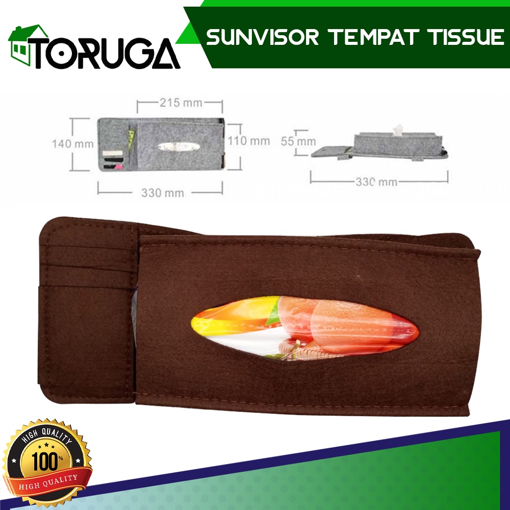 Sunvisor Tempat Tisu Tissue Mobil ada resleting Interior Headrest