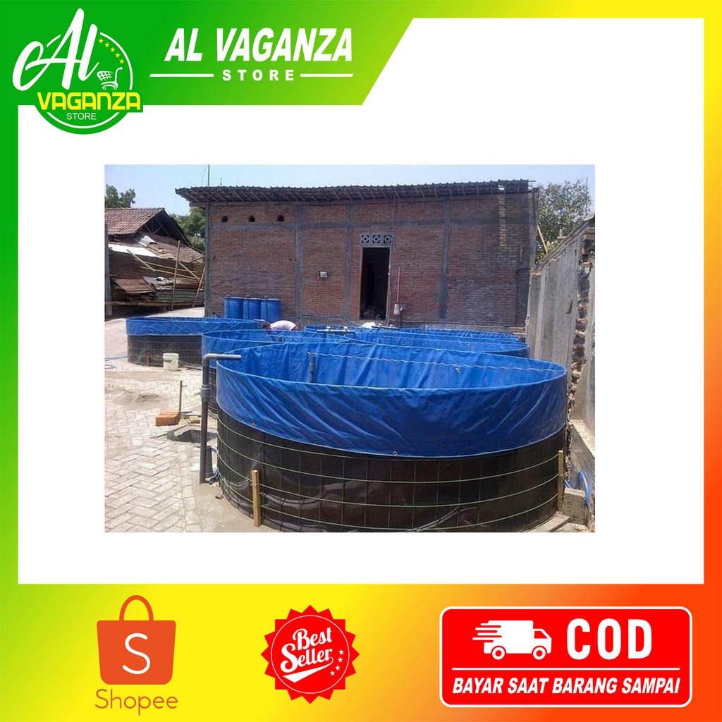 Kolam Terpal Bundar D 1.5m Tinggi 1.2m TERPAL SAJA