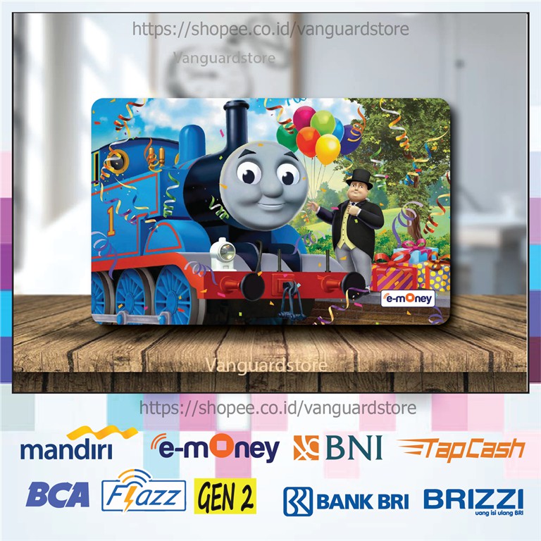 KARTU E MONEY E TOLL THOMAS &amp; FRIENDS KARTUN MOVIE 7 EMONEY MANDIRI FLAZZ BCA BNI TAPCASH BRIZZI BRI