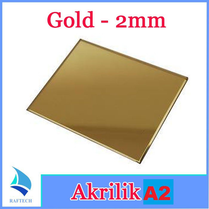 Akrilik A2 Lembaran 2mm Acrylic 2 mm Gold Marga Cipta