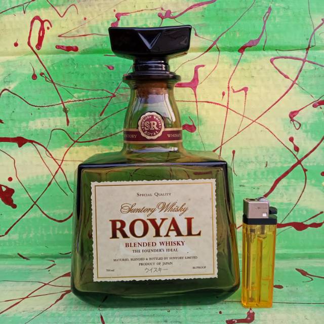 Botol bekas minuman keras import suntory whisky royal