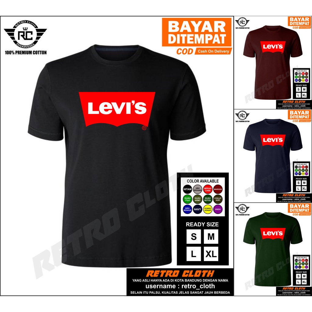 LEVIS / Kaos Tshirt Baju Pria Combed 30s Distro LEVIS 1