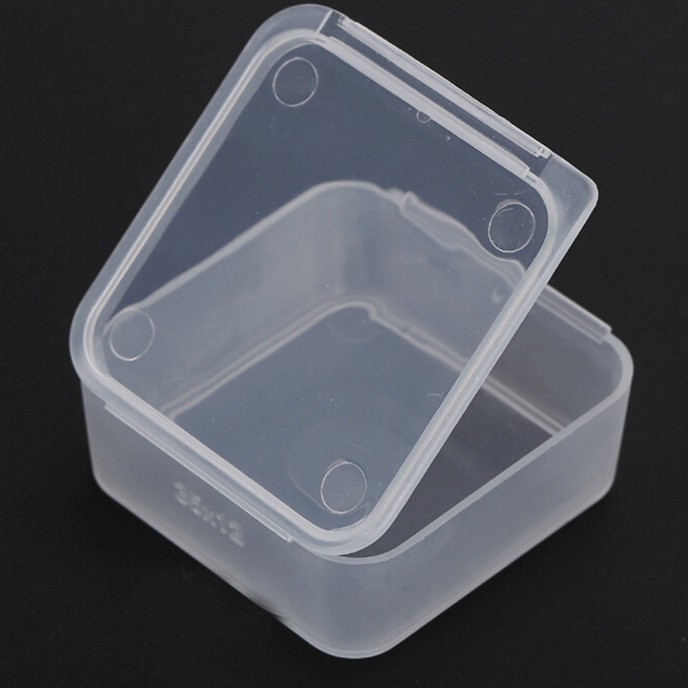 %Home &amp; living%%5pcs Small Transparent Plastic Storage Box clear Square Multipurpose display box