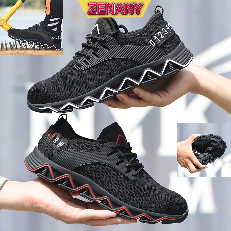 ZENANY safety  shoes Sepatu  Safety  Gaya Ringan Anti 