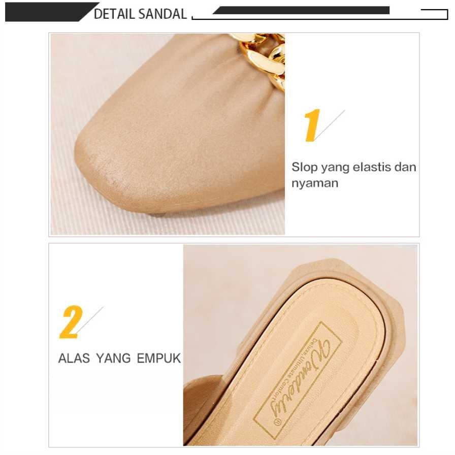 SENDAL SEPATU WANITA CHAIN WONDERLY 1301-2