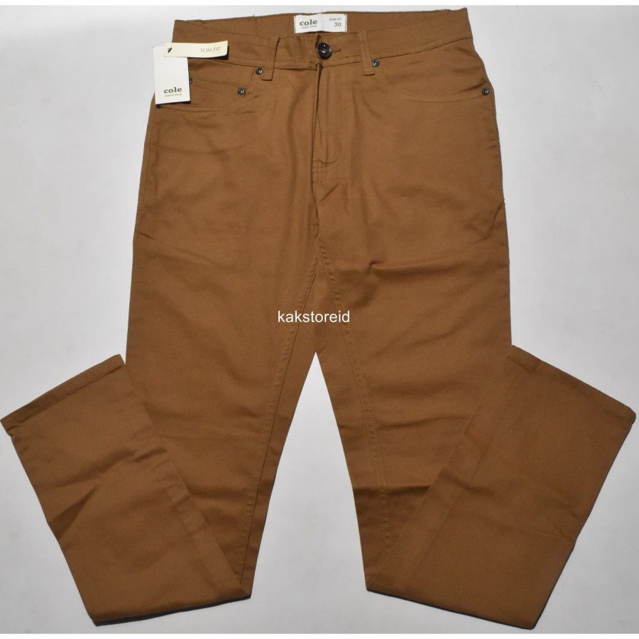 COLE Celana Panjang Pria Jeans Coklat Slimfit KDT 09 ORIGINAL