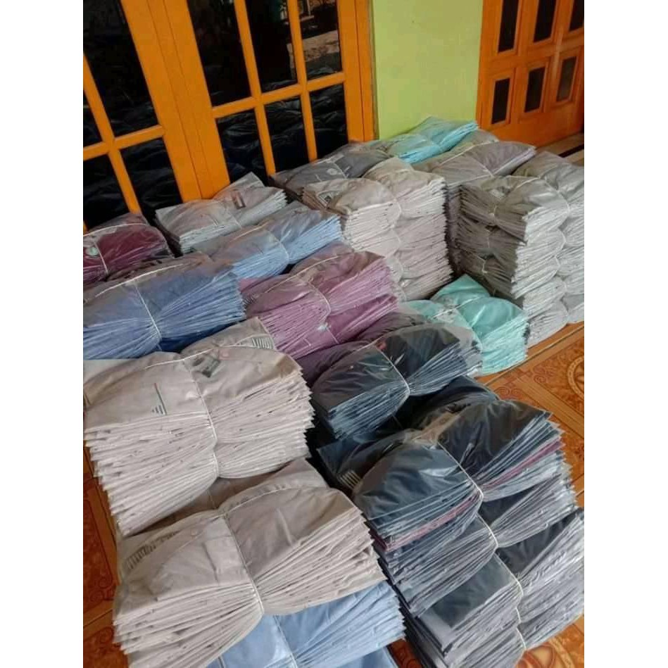 Kemeja Polos Lengan Pendek Murah Bahan Katun Aneka Warna Ukuran Bervarian