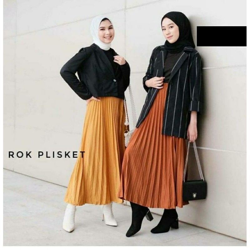 ROK PLISKET PREMIUM 100 % DI JAMIN BAHAN SUPER TEBAL