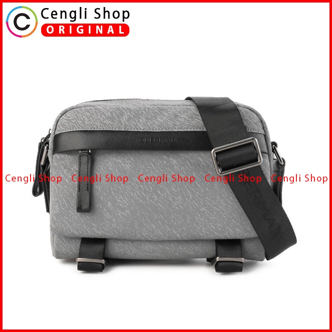 TAS SELEMPANG PRIA OBERMAIN ORIGINAL SLING BAG ABU-ABU GREY OM017