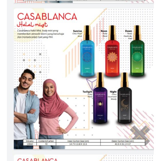 Casablanca Halal Mist 100 Ml (New Produk)