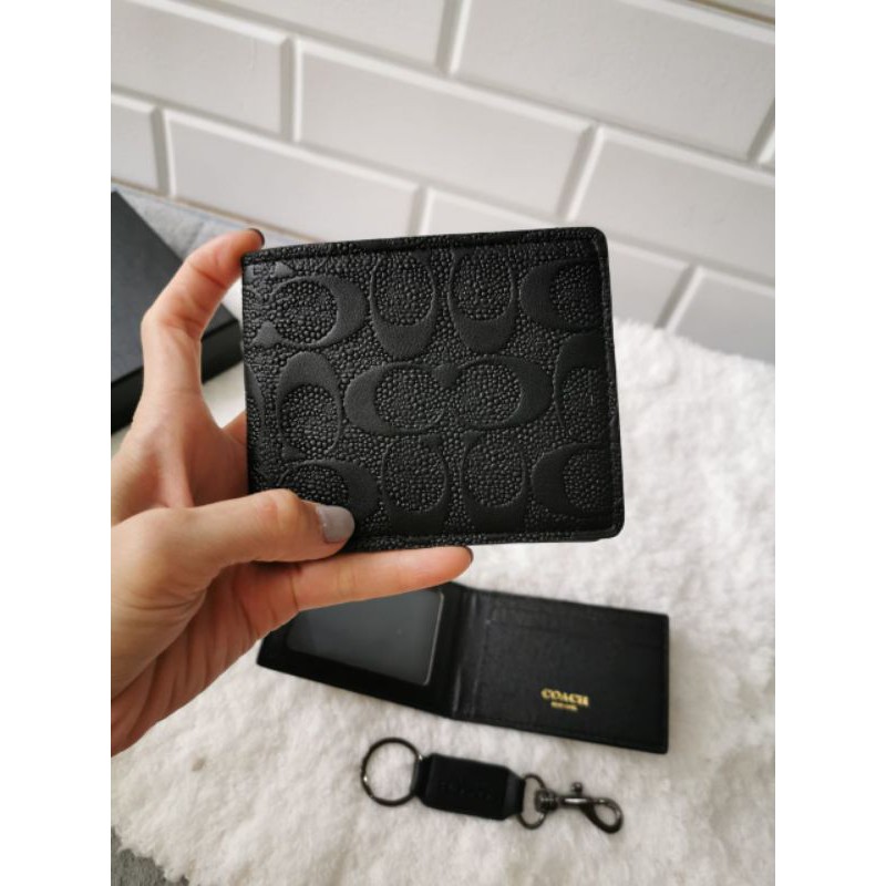 Coach Compact ID Signature Wallet set