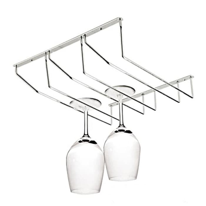 3 Baris Rak  Gelas  Wine Gantung 3 Row Wine Glass  Rack 