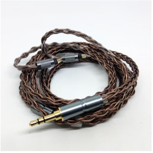 High End 400 Core Full Crystal Copper 8 Braid 2 Pin Cable Replacement