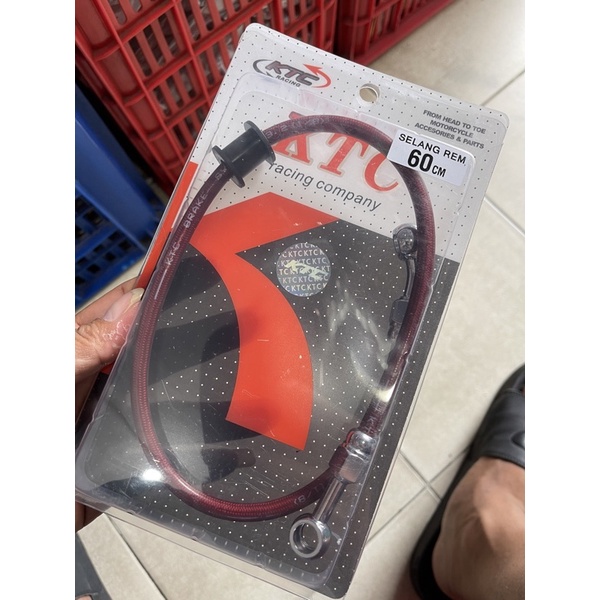 SELANG REM TDR KTC DEPAN ATAU BELAKANG ORIGINAL DAN AEROMOTIVE SCOOPY BEAT VARIO 125 150 MIO FINO SUPRA TIGER RX KING JUPITER VEGA F1ZR (NMAX AEROX KLX PCX TIDAK BISA)-Ktc merah 60cm