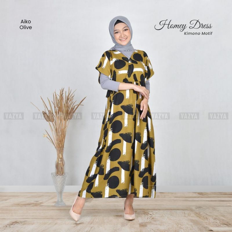 Homey Dress Kimono Motif