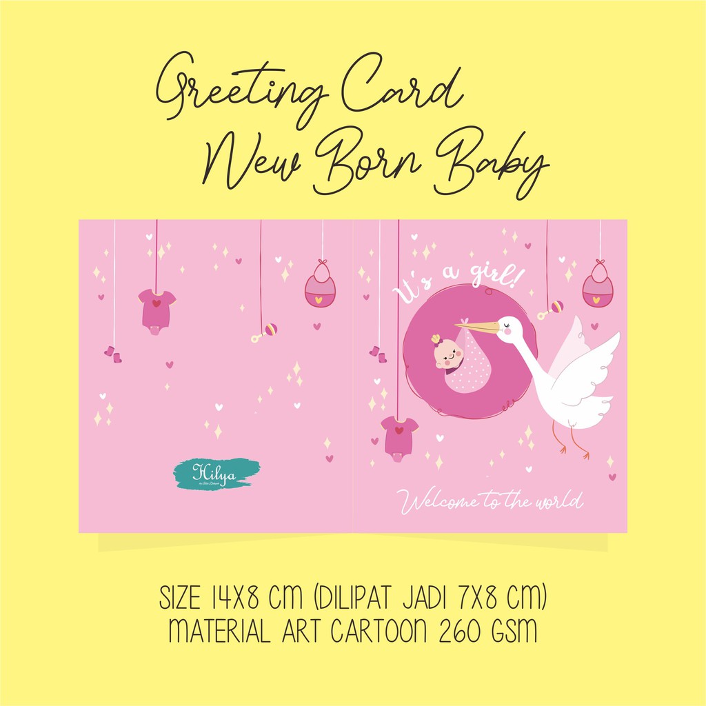KARTU UCAPAN BAYI / NEW BORN BABY GREETING CARD