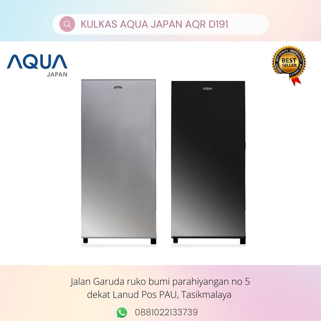 KULKAS AQUA JAPAN AQR D191 1 PINTU