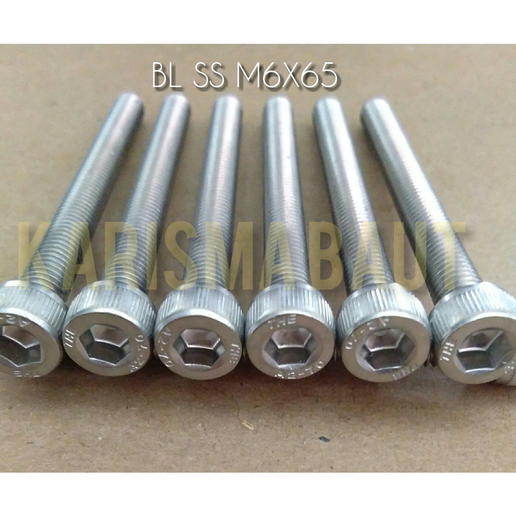 Baut L stainless steel m6 x 65 / BL SS 6x65 (kunci L m5)