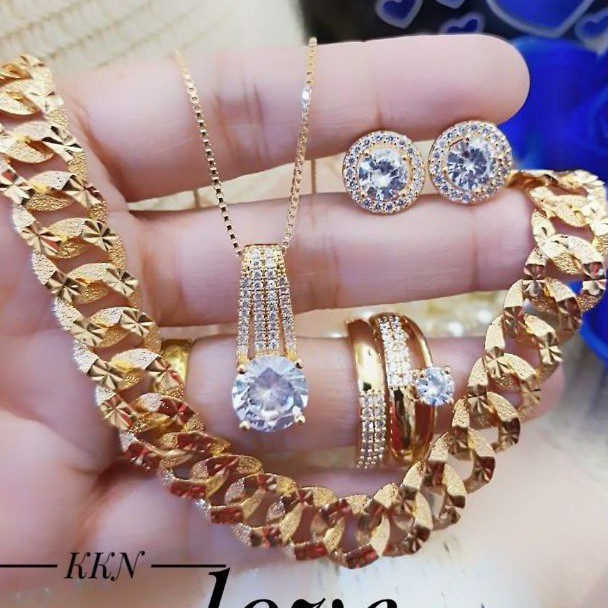 Xuping set perhiasan lapis emas 24k 1415m