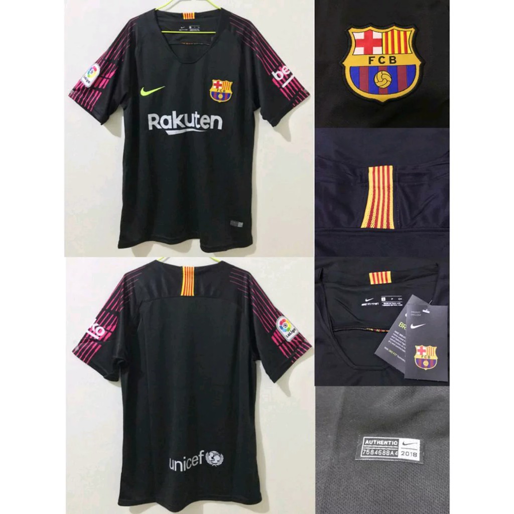 JERSEY BARCELONA GK KIPER HITAM 2018-2019 GRADE ORI
