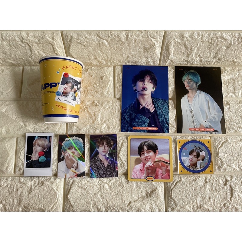 [ READY ] BTS V Taehyung NUNA V Virthday Cafe Set Cup Holder