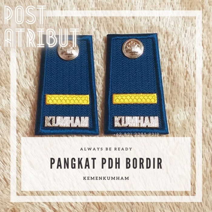 

r404mjt Pangkat Pdh 3A Bordir Kumham / Pangkat Kumham Terbaru / Post Atribut Rg050Rg