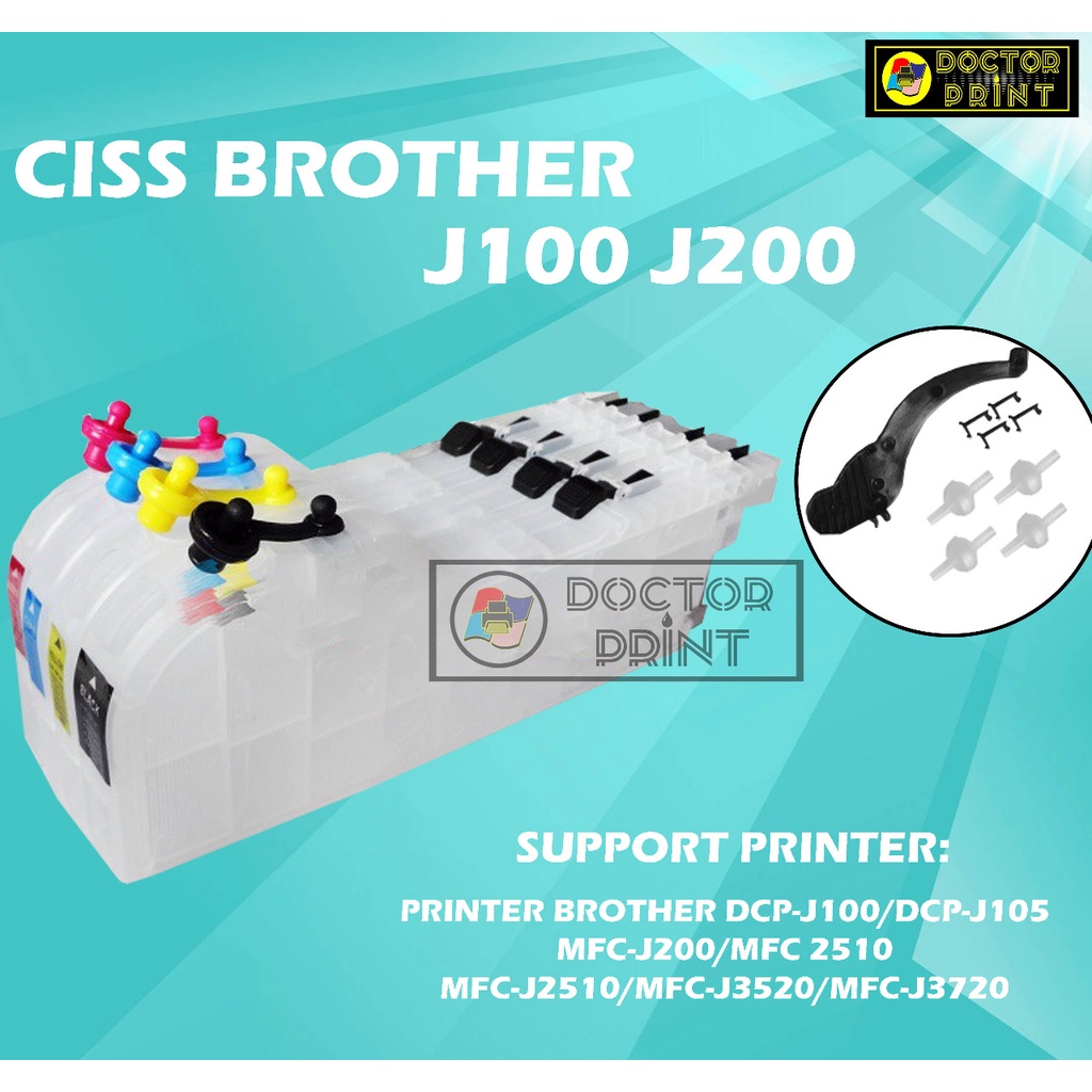 MCISS Cartridge Refilable Brother DCP J100 J200 J105 MFC2510