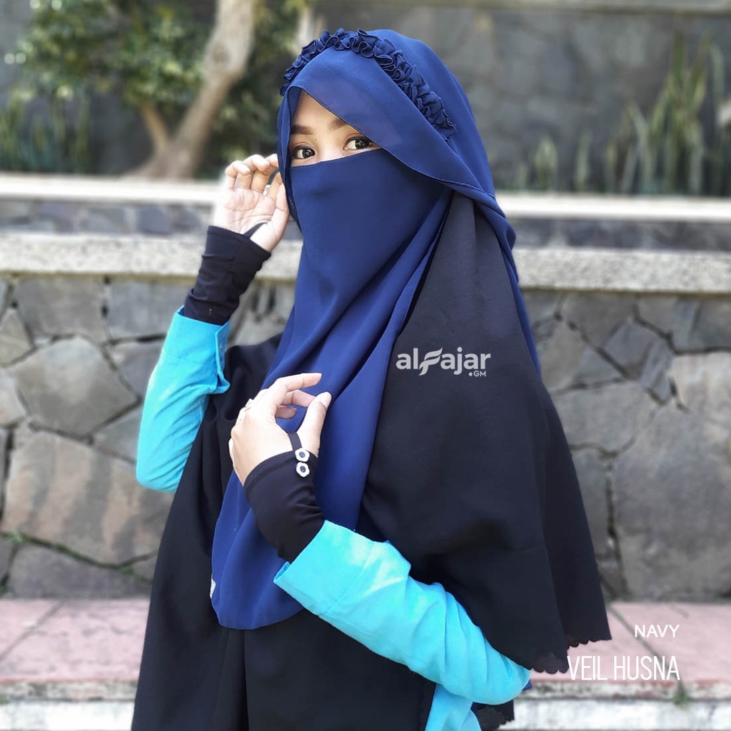 CADAR NIQOB BANDANA Veil Husna Dua Layer by Alfajar