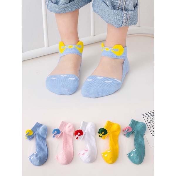 Kaos Kaki Anak Tipis Transparan Import isi 5pcs / Baby Kids Toddler Socks